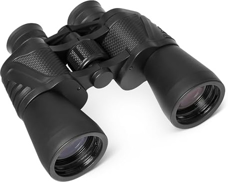 Amazon Basics 7x50 Fernglas Mit Hoher Vergrößerungsleistung, Weitem Sichtfeld, FMC-Optik, Kompatibel Mit Stativen, Schwarz, 1er-Pack