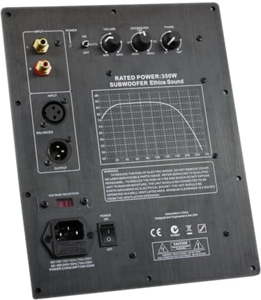 Amigocee 220 V HiFi Mono 350 W Caisson de Basses Robuste Amplificateur Actif Numérique Carte Pure Système Audio Domestique Prise UE