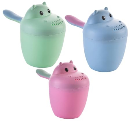 Kisangel Lot de 3 Louche à Eau en Plastique PP pour Bébé Gobelets de Bain Colorés Assortis Cuillères de Pratiques pour Lavage des Cheveux et Bain Sécuritaire des Garçon et Réutilisable