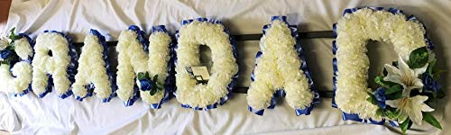 Silky Bouquets Grandad Silk Funeral Flower Artificial Floral Memorial Tribute (White)