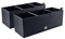2in1 Set 2X Balkonkasten Blumenkasten Rattan-Optik 4 Farben Pflanztopf Blumenkübel (Anthrazit)