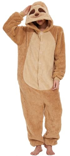 LATH.PIN Pyjamas Jumpsuit Panda Unisex Erwachsene Tier Onesie Cosplay Halloween Karneval Kostüme Damen Schlafanzug Tierkostüme Winter