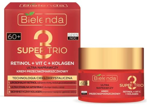 Bielenda SUPER 3 Trio Retinol + Vit C+ Kollagen 60+ 50 ml