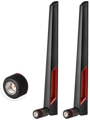 Eightwood Antena WiFi Antena WLAN 2,4 g/5,8 g 10 dBi RP-SMA Antena de Doble Banda para PC Placa Base Enrutador Cámara Tarjeta de Red PCI-E ASUS RT-AC68u