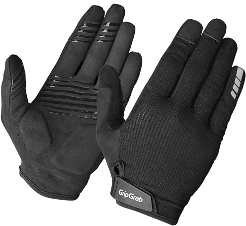 GripGrab Guantes de Ciclismo EXPLR Largos Verano Acolchado Transpirables Palma de Gamuza Premium Antideslizantes Bicicleta MTB Gravel