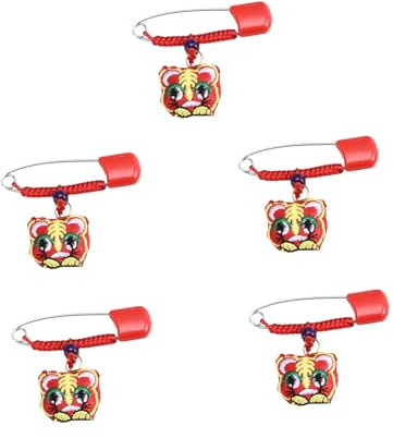 NUOBESTY 5pcs Baby Brooches Safety Pins for Kids Multi-Purpose Clothes Brooches Infant Diaper Fasteners with Decorative Design Suitable for Baby Accessories Random Color