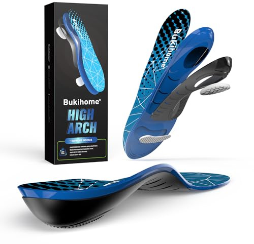 Plantillas Fascitis Plantar y Metatarsalgia-Soportes para Arco Alto con Almohadilla Metatarsal-Plantillas Ortopédicas para Alivio de Espolones Calcáneos y Dolor en el Antepié-Mujer 38-41|Hombre 36-39