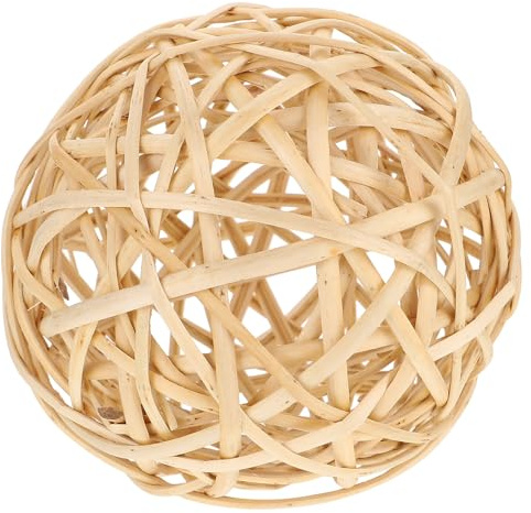 LIFKOME Palline Decorative in Rattan Intrecciate 15 CM Palla Decorativa per Feste e Arredamento Casa Ornamenti Artigianali per Sfondi Fotografici e Decorazioni da Tavolo