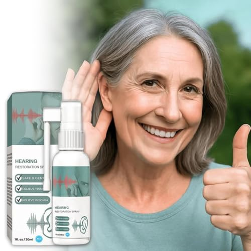 Elycura Hearing Restoration Spray, Effective Tinnitus Relief Earwax Cleaning Spray, Soothing Cleansing Care Liquid for Ears, Earwax Removal Drops, Natural Tinnitus Relief for Ringing Ears (1 Pack)