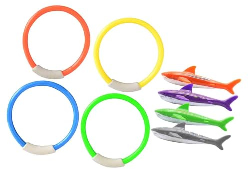 AMSLSIU Emocionante Juego acuático Equipo de Entrenamiento Anillos de Buceo Que alientan a los niños a Mejorar Sus Habilidades natación Durante el Verano Juguetes para Piscinas para niños Anillos
