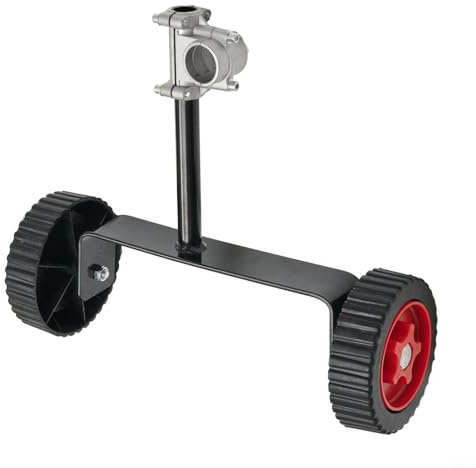 Ruote di supporto regolabili per decespugliatore | Kit rullo in metallo per tagliaerba | Riduce lo stress della mano e delle spalle | Adatto a manici da 26-28 mm | Strumento per diserbo da giardino