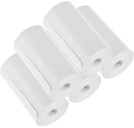 Xixian Rouleaux de Papier Adhésif Thermique Autocollant 57mm, 5 Pièces, 57 × 25mm, pour Imprimantes de Poche Poooli Paperang (Pas d'adhésif #-5)