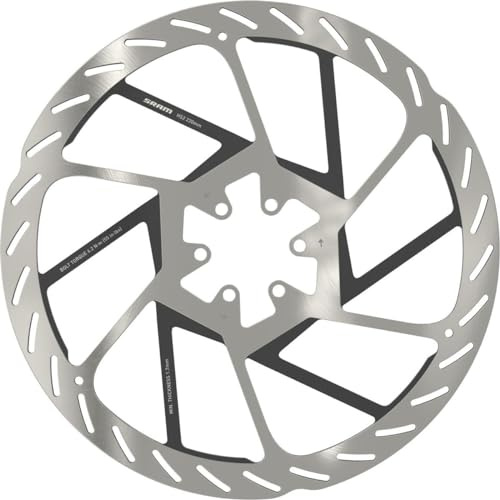 SRAM HS2 Disc Brake Rotor - 220mm, 6-Bolt, Rounded, Silver/Black