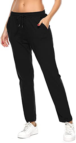 Pantalon Chándal Mujer Algodón Pantalones Deportivos Jogger Pants Casual Sweatpants Largos Elastica para Yoga Jogging Fitness Running Deportes Gimnasio de Verano y Invierno
