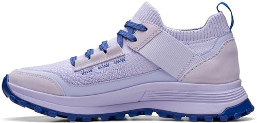 Clarks Women's ATL Trek Knit Sneaker, Flieder, 38.5 EU