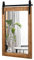 COSTWAY Rechteckiger Spiegel mit Holzrahmen, 76,5 x 56 cm, Rustikaler Wandspiegel, Unbrechbarer Hängespiegel mit Metallhalterung, für Flur, Wohnzimmer, Schlafzimmer (Braun)