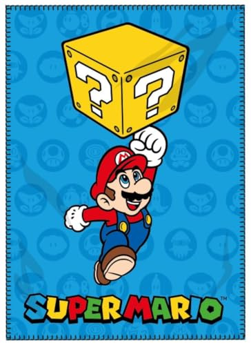 arlis Mario Fleece Blanket in Blue 100 x 140 cm (Mario Plaid)