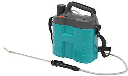 Trädgårdsspruta 8 l elektrisk ogrässpray batteridriven gård trädgård pump spray USB uppladdningsbar ogrässpray och vattenspruta med infällbar stång och justerbar axelrem