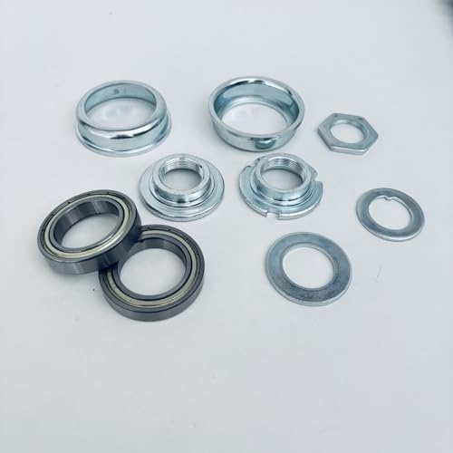 Upgrade Bottom Bracket Cup Set, for One-Piece Bottom Bracket Cup Set Silver Color (2 Cup-52mm OD)