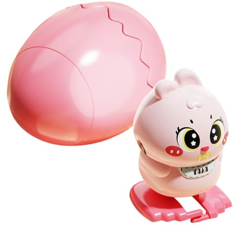 kinrguiyuez Wind-up Duck Bouncing Egg Toy,Cute Animal Walking Hopping Hatching,Encourage Active Play, Hand-Eye Coordination, Lightweight, Portable, Easy To Operate