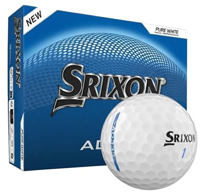 Srixon AD333 Long Distance Golf Balls (New Generation) | Softer Feel and Exceptional Control | Eco-Friendly Packaging | Gift Idea for Golfers | 12 Pieces |White