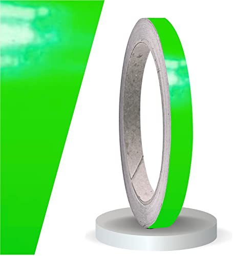 siviwonder Cinta adhesiva de PVC fundido autoadhesiva, color verde neón, 9 mm x 10 m, para decoración de coche, tiras de advertencia, cinta de llanta, barco, vehículo modelismo