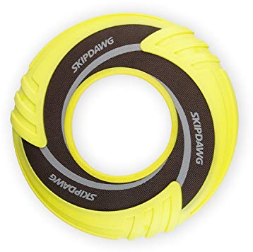 SKIPDAWG Dog Flying Disc Tug Toy, Light Fetch Toy for Dogs Outdoor Play