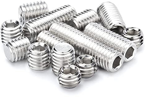 ANSIEDIO Tornillos Allen Sin Cabeza Grub Tornillos de Acero Inoxidable Tornillos Prisioneros de Cabeza Hexagona - M8×12mm,10 pcs