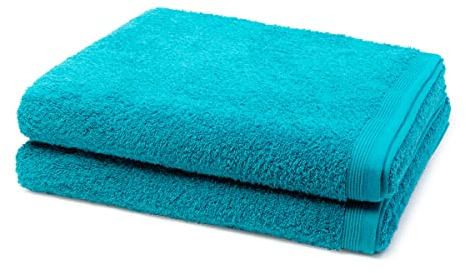 Möve - 2 teiliges Frottier-Set - Superwuschel (2 X Duschtuch im Set) - 520 g/m2 - Baumwolle - Walkfrottee - saugstark - weich und flauschig - Lagoon