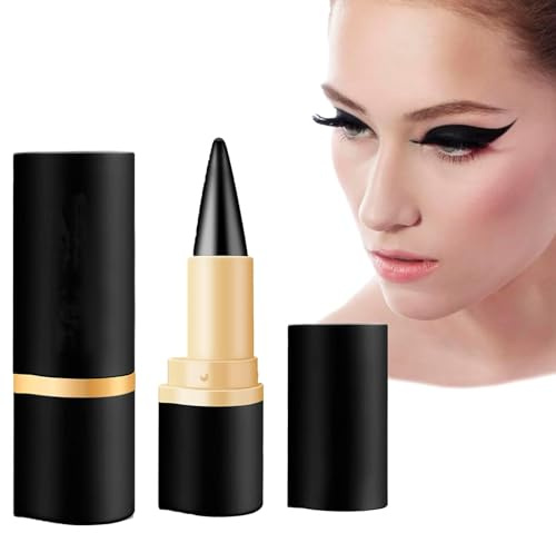 Ruzister 2 Stück Eyeliner wasserfest, schnelltrocknender, wischfester Eyeliner Stift Gel, langanhaltender pigmentierter Lidschatten, für den idealen Eyeliner Schwarz