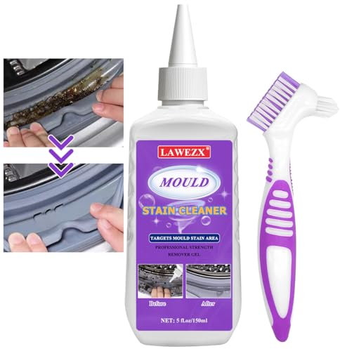 150ml Muffa Rimuovi Gel con Spazzola, Detergente per Muffa - Rimuove Efficacemente la Muffa Nera, Rimuovi Muffa e Muffa per Lavatrice, Frigorifero, Bagno, Cucina, Doccia, Piastrelle, Lavandino