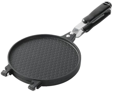 Ronyme Waffle Cone Maker Egg Roll Making Machine Baking Pan Ice Cream Cone Maker for Cake Shop Restaurant Omelet Dessert Pancake, 17cm