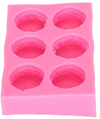 SIXRUN Moldes de Silicona 3D para Macarrones, Molde Flexible para Hornear para Decoración de Pasteles y Regalos Caseros, Rosa, 1 Pieza