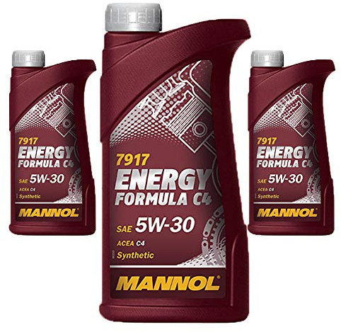 MANNOL 3 x 1 Liter, 7917 Energy Formula C4 5W-30