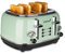 Korona 21675 Toaster, 4 Scheiben, Mint, Röstgrad-Anzeige, auftauen, rösten, aufwärmen, 1630 Watt, Brötchen-Aufsatz, Krümel-Schublade, Brotscheiben-Zentrierung