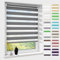 Doppelrollo klemmfix ohne Bohren, Duo Rollos für Fenster & Tür mit Bohren, Version 2025 Anthrazit B75 x H120cm (Stoffbreite 71cm), Fensterrollo lichtdurchlässig & verdunkelnd, Klemmrollo Sonnenschutz