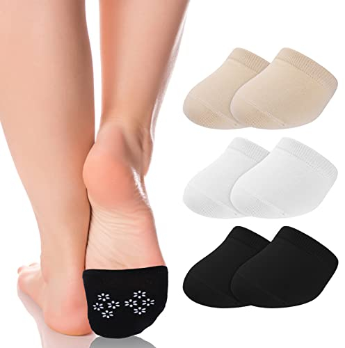 Yolev Füßlinge Damen 9 Paar Rutschfeste Vorfußsocken Silikon Dot Unsichtbare Socken Zehensocken Damen Mädchen Ballettschuhe High Heel Socken