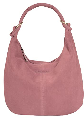 bruno banani Shopper Echt Leder Damen Rauleder Shopper, Handtasche mit Reißverschlussfächern, Einkaufstasche aus Rindleder, leichte Umhängetasche 021856