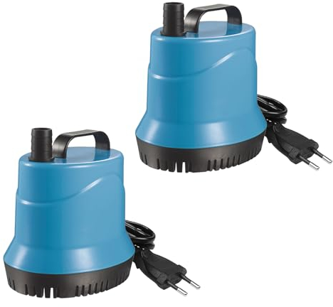 2 Stück 5W 320L/H Mini Wasserpumpe,Ultra Leise Aquarium Pumpe Förderpumpe für Teiche, Aquarium, Brunnen. Multifunktionale Bodensaugpumpe für die Absaugung von Kotwasser mit niedrigem Wasserstand