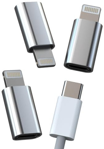 Kefiany USB-C Buchse auf Lightning Stecker (3 Pack) für Apple iPad iPhone 14 Anschluss Type-C Jack Kabel Adapter Ladekabel Adapter Stecker Ladegerät Typ Buchse Ladegerät Konverter YCJ-it