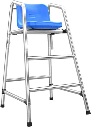 SAFWELAU Taburete Alto Escalera 120 cm/150 cm/180 cm de Alto Silla de Salvavidas para Piscina, Lago y Playa, Taburete de Bar portátil de Acero Inoxidable para Exteriores con Asiento cómodo, Carga 300
