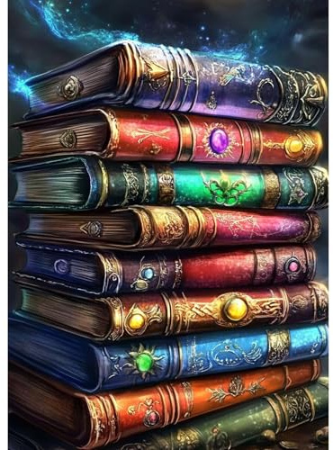 TOSTOG Diamond Painting für Erwachsene,Zauberbuch Diamant Painting Kits Full Drill Bilder 5D DIY Diamant Malerei Set 30x40cm für Wanddekor