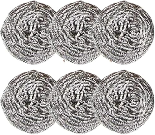 12pcs Stainless Steel Scourers | Heavy-Duty Metal Cleaning Pads for Stubborn Dirt, Grease & Baked-On Residue | Multi-Purpose Kitchen Cleaning Scouring Tool for Pots, Pans, Ovens