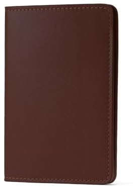 Maruse Italian Leather Passport Cover for Men and Women, Handmade in Italy, Brown