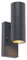 Qazqa - Modern Außen Wandleuchte anthrazit IP44 mit Hell-Dunkel-Sensor - Duo I Außenbeleuchtung I Up & Down - Edelstahl Rund - LED geeignet GU10
