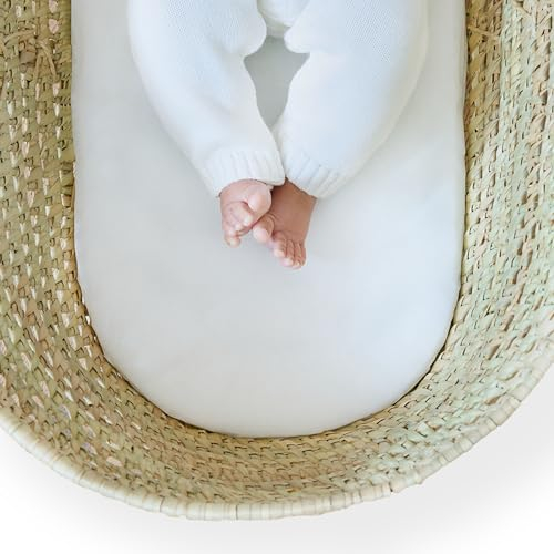 Clair de Lune Moses Basket/Noah Pod Fibre Mattress with Waterproof Cover, Baby Bassinet Mattress 74 x 28 cm