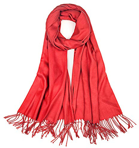 YFZYT Sciarpa Donna Sciarpa Autunno Inverno, Unisex Donna Morbida sciarpa di cashmere, Tinta Unita Grande Sciarpa Caldo Scialle con Nappa (Molti Colori)