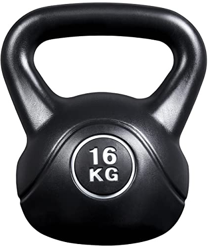 Yaheetech Kettlebell Set HDPE Coated Concrete Kettle Bell Weights Set for Strength Training - Heavy Weight KettleBell for Home Gym Fitness Weight Lifting Bodybuilding, 16kg