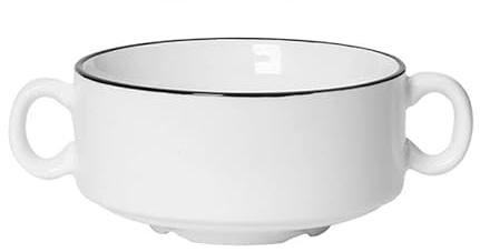 OnePine 255ml Breakfast Bowl, Cereal Bowl, Porcelain Bowl for Dessert, Rice, Soup, Ice Cream, Salad