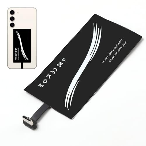 Receptor de Carga Inalámbrico Tipo C, Receptor Qi Tipo C, Adaptador Carga Inalambrica USB Qi Apto Chip Cargador inalambrico Interfaz para Google Pixel, Samsung, Huawei, etc